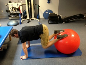 exercise ball reverse crunch